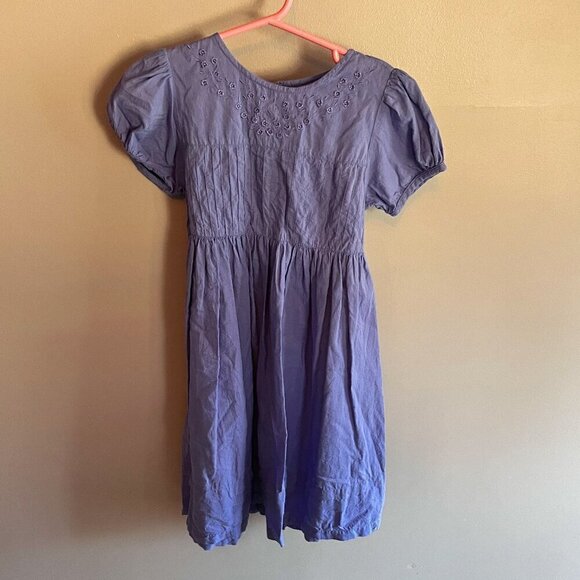 April Cornell dress Girls Periwinkle Blue Floral Cotton Size 3-4 "Cornelloki" - Picture 3 of 11